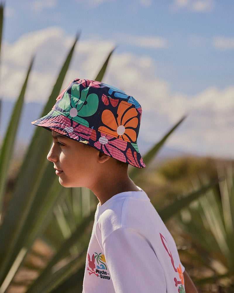 Chapeaux Psycho Bunny Mentz Reversible Bucket Hat Bleu Marine Enfant | KYU-54901838